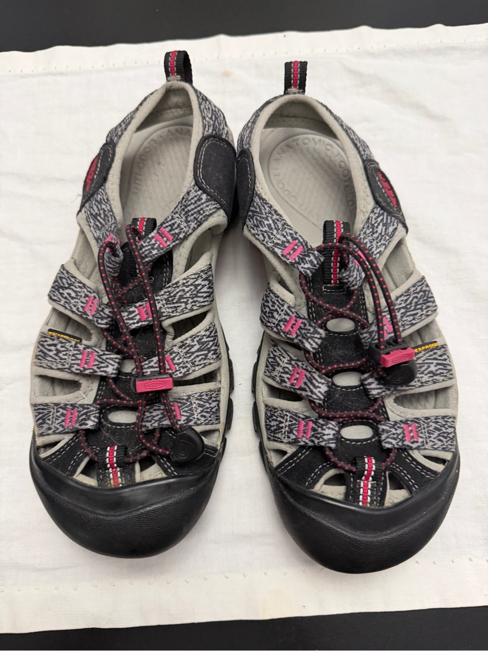 Keen Women's Grey and Pink Closed-Toe Outdoor Sandals